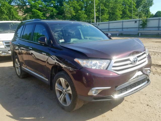 5TDDK3EH2DS243954 - 2013 TOYOTA HIGHLANDER PURPLE photo 1