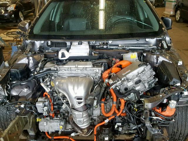 4T1BD1FK7FU160384 - 2015 TOYOTA CAMRY HYBR GRAY photo 7