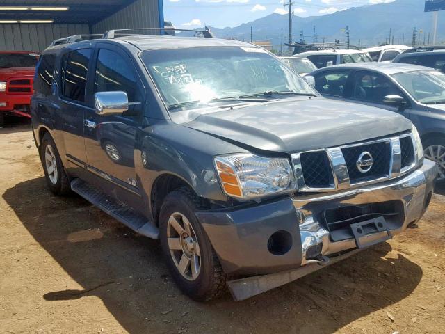 5N1AA08B54N742860 - 2004 NISSAN ARMADA SE GRAY photo 1