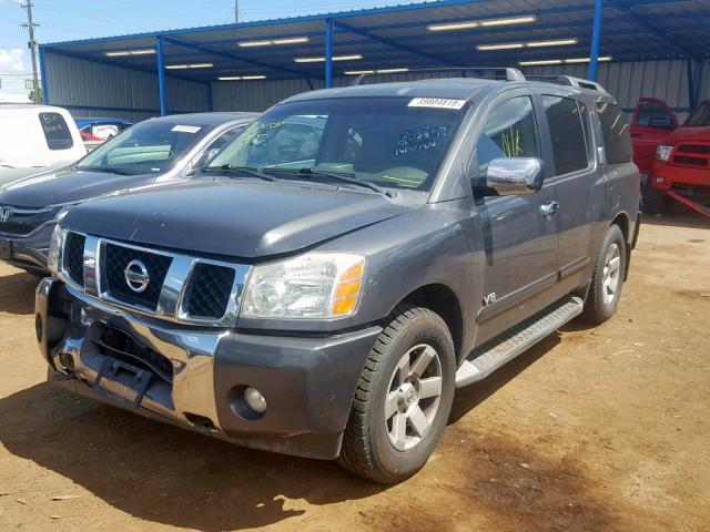 5N1AA08B54N742860 - 2004 NISSAN ARMADA SE GRAY photo 2