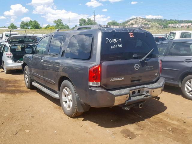 5N1AA08B54N742860 - 2004 NISSAN ARMADA SE GRAY photo 3