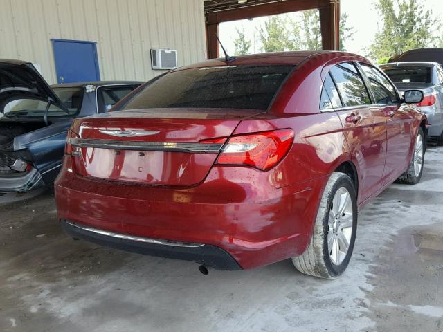 1C3CCBBB7DN545530 - 2013 CHRYSLER 200 TOURIN RED photo 4