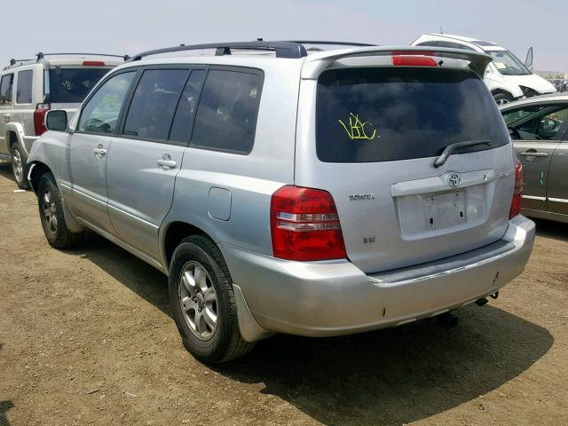 JTEGF21A710026754 - 2001 TOYOTA HIGHLANDER SILVER photo 3