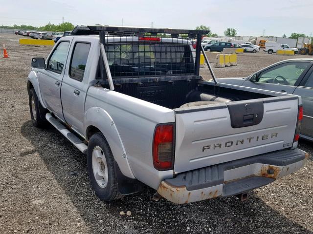 1N6ED27T41C324913 - 2001 NISSAN FRONTIER C SILVER photo 3