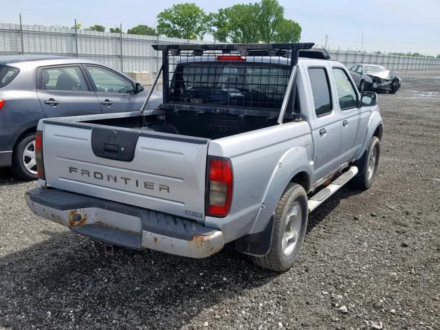 1N6ED27T41C324913 - 2001 NISSAN FRONTIER C SILVER photo 4