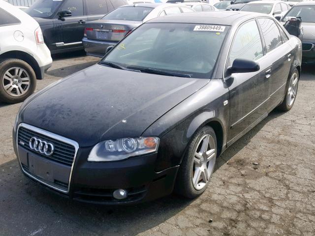 WAUAF78E08A033269 - 2008 AUDI A4 2.0T BLACK photo 2