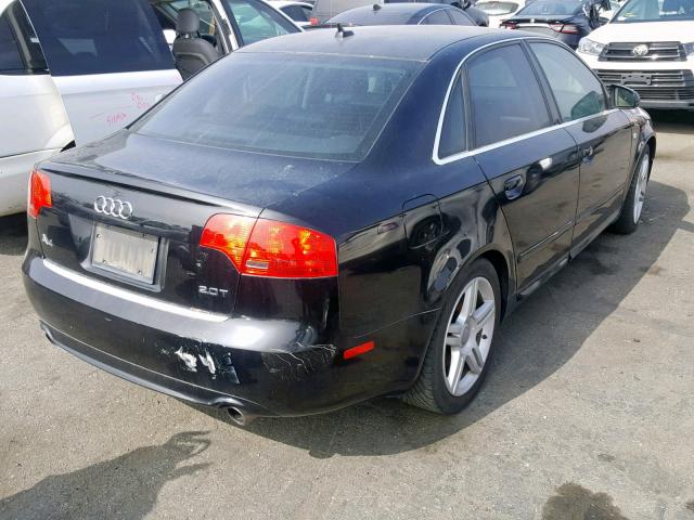 WAUAF78E08A033269 - 2008 AUDI A4 2.0T BLACK photo 4
