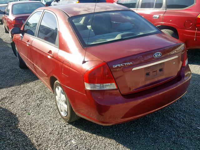 KNAFE121075445615 - 2007 KIA SPECTRA EX BURGUNDY photo 3