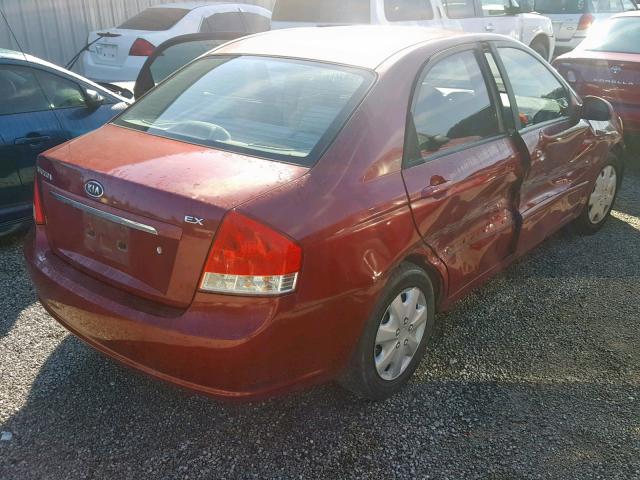 KNAFE121075445615 - 2007 KIA SPECTRA EX BURGUNDY photo 4