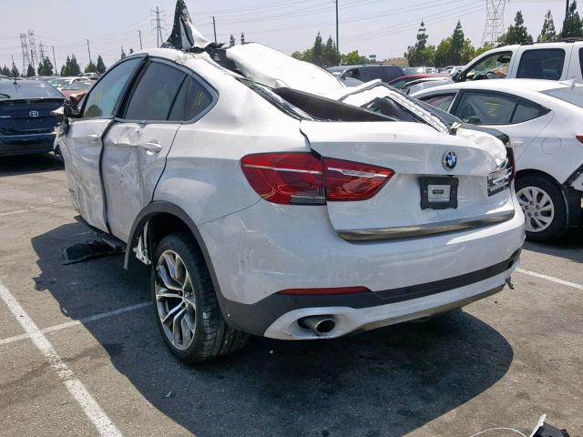 5UXKU0C51G0F93206 - 2016 BMW X6 SDRIVE3 WHITE photo 3