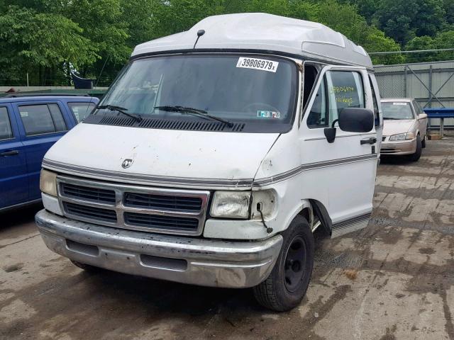 2B7HB21Y6TK116223 - 1996 DODGE RAM VAN B2 WHITE photo 2