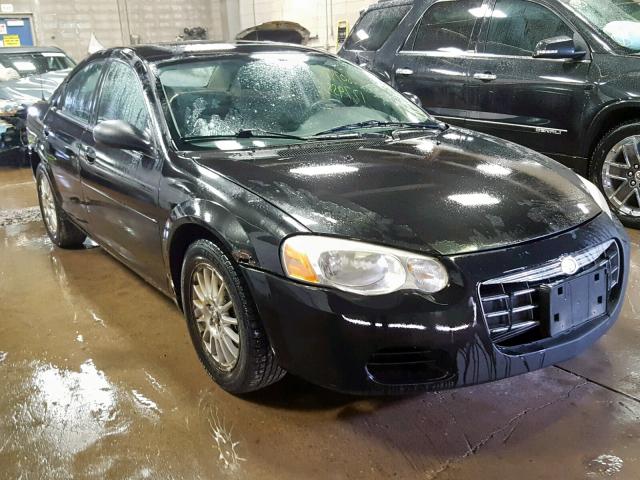 1C3EL56R44N350292 - 2004 CHRYSLER SEBRING LX BLACK photo 1