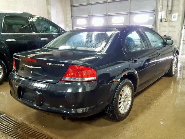 1C3EL56R44N350292 - 2004 CHRYSLER SEBRING LX BLACK photo 4