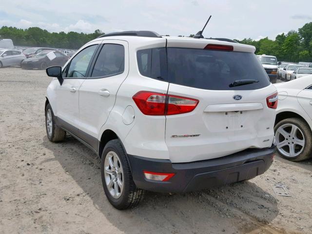 MAJ6P1UL2JC203798 - 2018 FORD ECOSPORT S WHITE photo 3