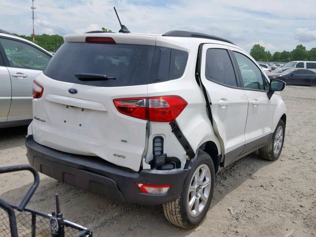 MAJ6P1UL2JC203798 - 2018 FORD ECOSPORT S WHITE photo 4