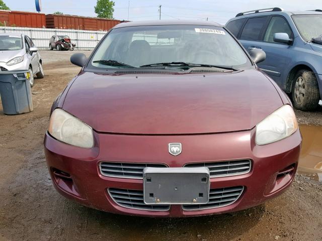 1B3EJ46X81N600785 - 2001 DODGE STRATUS SE MAROON photo 9