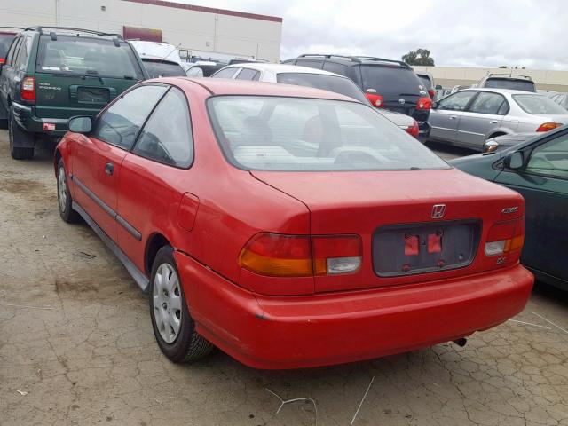 1HGEJ6227WL003670 - 1998 HONDA CIVIC RED photo 3