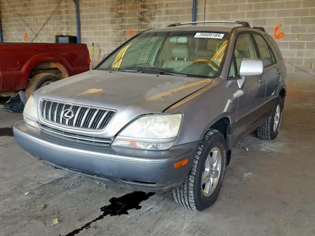 JTJHF10UX10204877 - 2001 LEXUS RX 300 BLUE photo 2