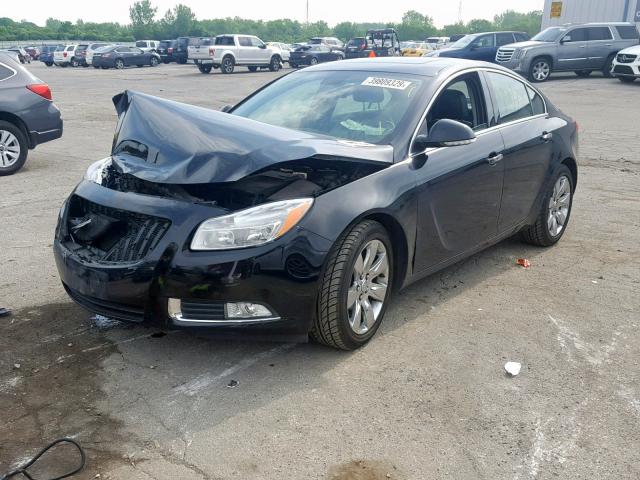 2G4GS5EV8D9224828 - 2013 BUICK REGAL PREM BLACK photo 2