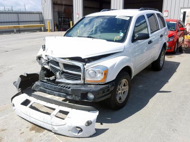 1D4HD48N15F564374 - 2005 DODGE DURANGO SL WHITE photo 2