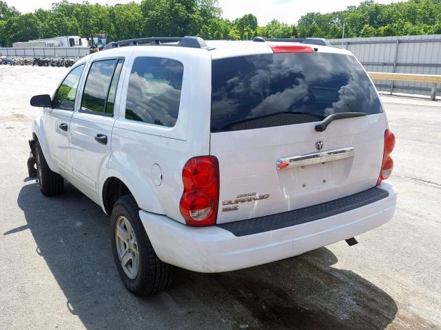 1D4HD48N15F564374 - 2005 DODGE DURANGO SL WHITE photo 3