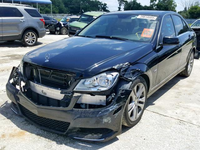 WDDGF4HB7CA676668 - 2012 MERCEDES-BENZ C 250 BLACK photo 2