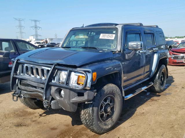 5GTDN13EX78166028 - 2007 HUMMER H3 BLUE photo 2