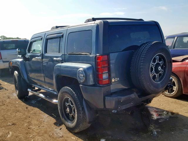 5GTDN13EX78166028 - 2007 HUMMER H3 BLUE photo 3