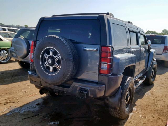 5GTDN13EX78166028 - 2007 HUMMER H3 BLUE photo 4