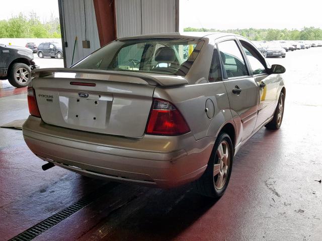 1FAHP34N67W114460 - 2007 FORD FOCUS ZX4 TAN photo 4