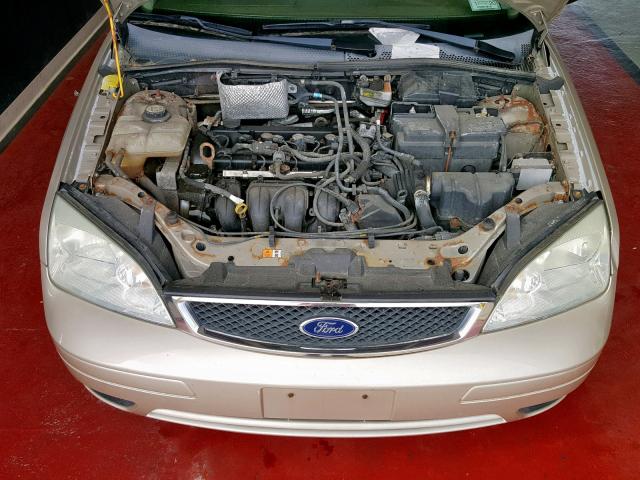 1FAHP34N67W114460 - 2007 FORD FOCUS ZX4 TAN photo 7