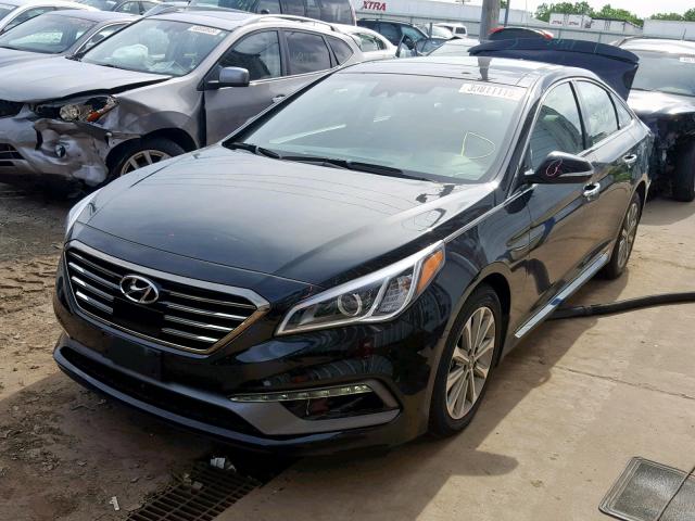 5NPE34AF4GH310480 - 2016 HYUNDAI SONATA SPO BLACK photo 2