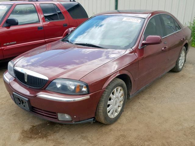 1LNHM86S74Y628865 - 2004 LINCOLN LS MAROON photo 2