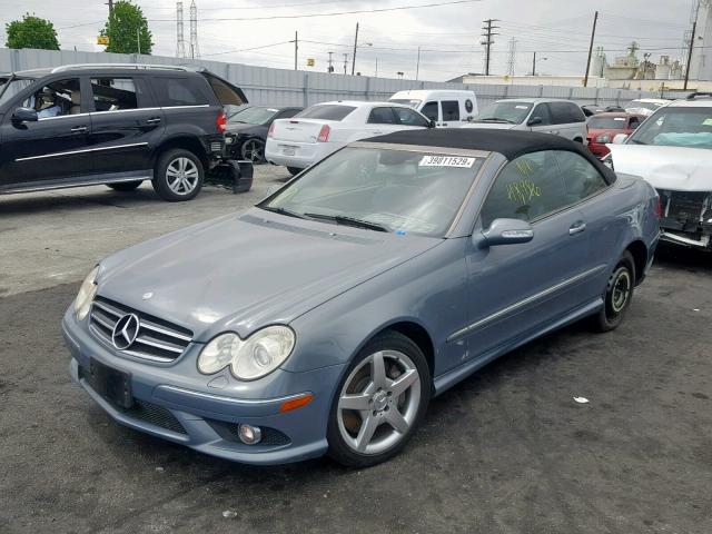 WDBTK72F67T086228 - 2007 MERCEDES-BENZ CLK 550 BLUE photo 2