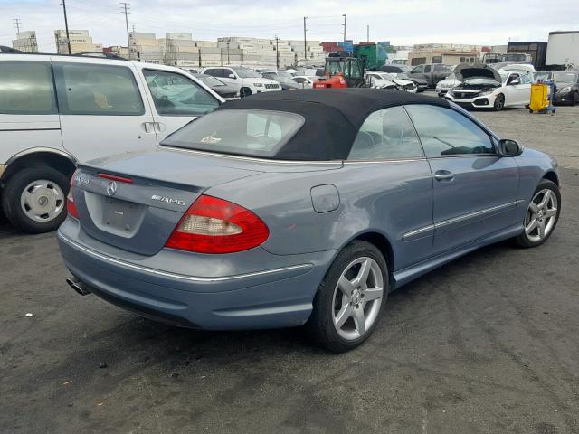 WDBTK72F67T086228 - 2007 MERCEDES-BENZ CLK 550 BLUE photo 4