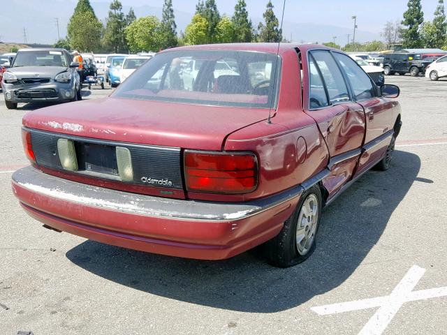 1G3NL54N2PM013660 - 1993 OLDSMOBILE ACHIEVA S MAROON photo 4