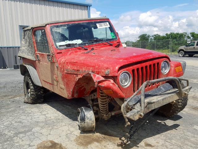 1J4FA39S25P320619 - 2005 JEEP WRANGLER X RED photo 1