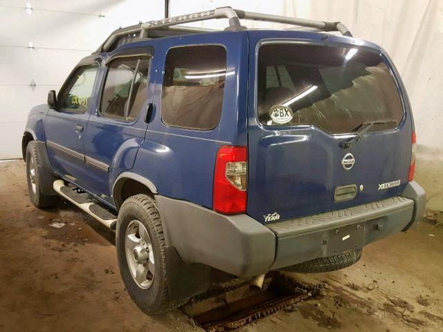 5N1ED28Y84C647133 - 2004 NISSAN XTERRA XE BLUE photo 3