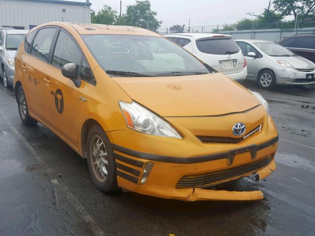 JTDZN3EU6E3322458 - 2014 TOYOTA PRIUS V YELLOW photo 1