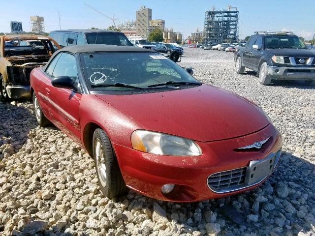 1C3EL55U01N643866 - 2001 CHRYSLER SEBRING LX RED photo 1