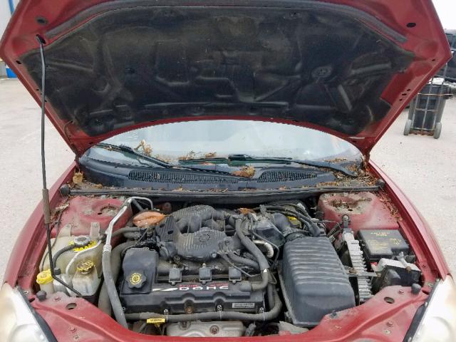 1C3EL55U01N643866 - 2001 CHRYSLER SEBRING LX RED photo 7