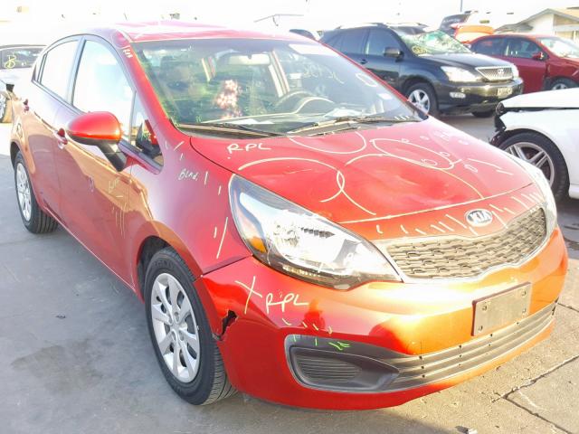 KNADM4A33D6250449 - 2013 KIA RIO LX RED photo 1