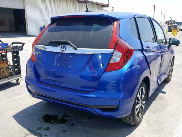 3HGGK5H80JM736145 - 2018 HONDA FIT EX BLUE photo 4