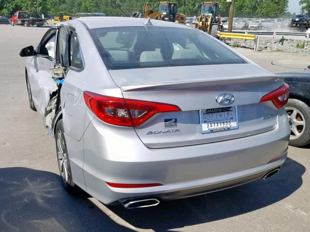 5NPE34AF0GH286615 - 2016 HYUNDAI SONATA SPO SILVER photo 3