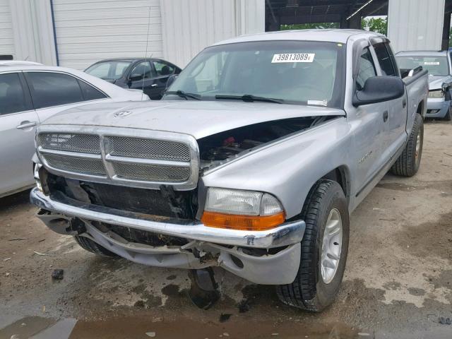 1B7HL2AN91S247488 - 2001 DODGE DAKOTA QUA SILVER photo 2