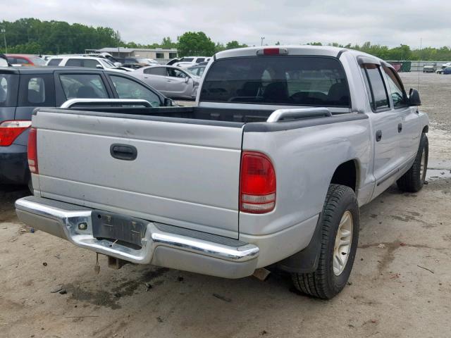 1B7HL2AN91S247488 - 2001 DODGE DAKOTA QUA SILVER photo 4