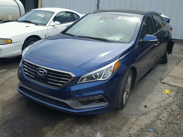 5NPE34AF1GH351648 - 2016 HYUNDAI SONATA SPO BLUE photo 2