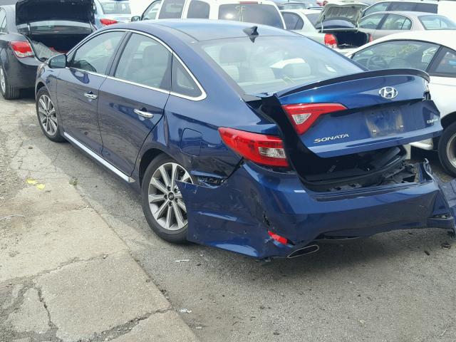 5NPE34AF1GH351648 - 2016 HYUNDAI SONATA SPO BLUE photo 3