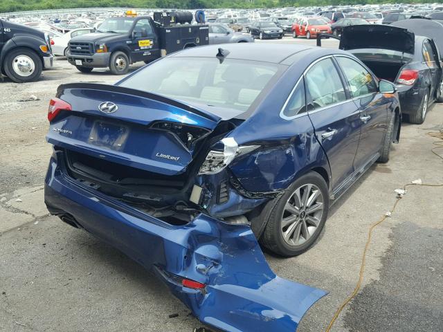 5NPE34AF1GH351648 - 2016 HYUNDAI SONATA SPO BLUE photo 4