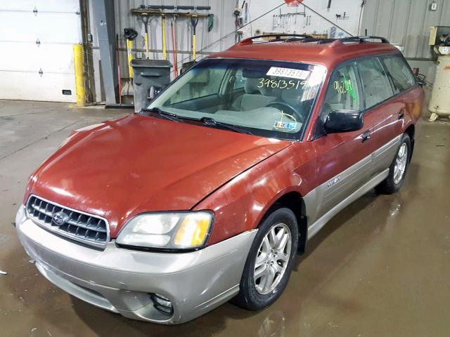 4S3BH675947640453 - 2004 SUBARU LEGACY OUT ORANGE photo 2